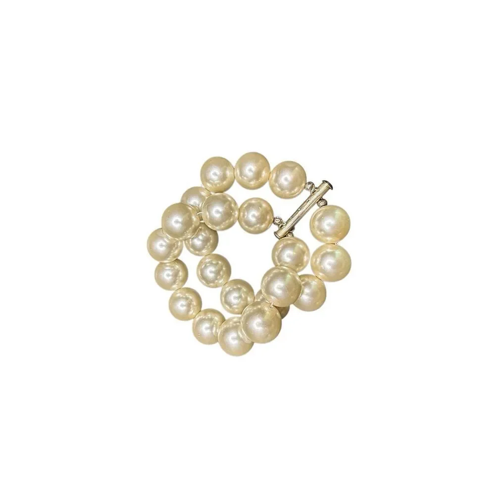 Nordstrom double strand of large faux pearl bracelet